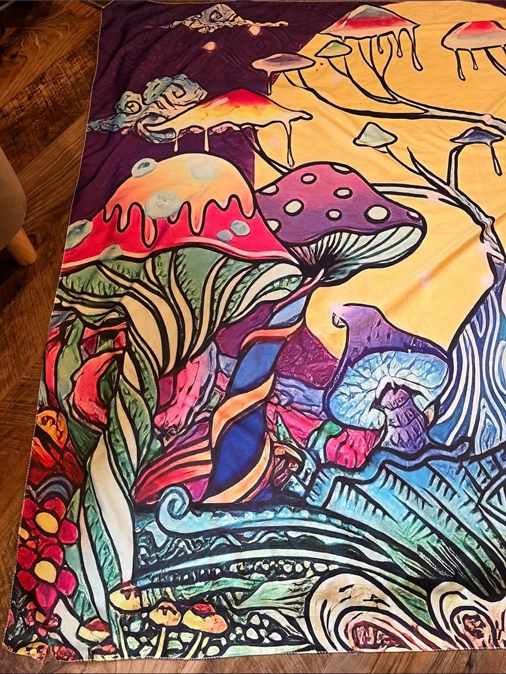 Psychedelic Mushroom Tree Tapestry - Multicolor